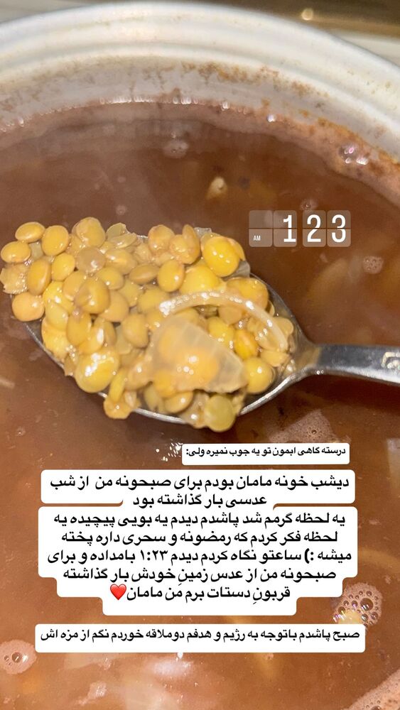  جدید ترین استوری اینستاگرام فاطمه محمدی قره چناق
