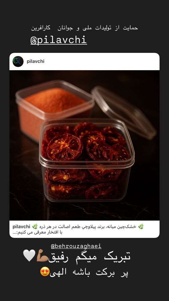  جدید ترین استوری اینستاگرام فاطمه محمدی قره چناق
