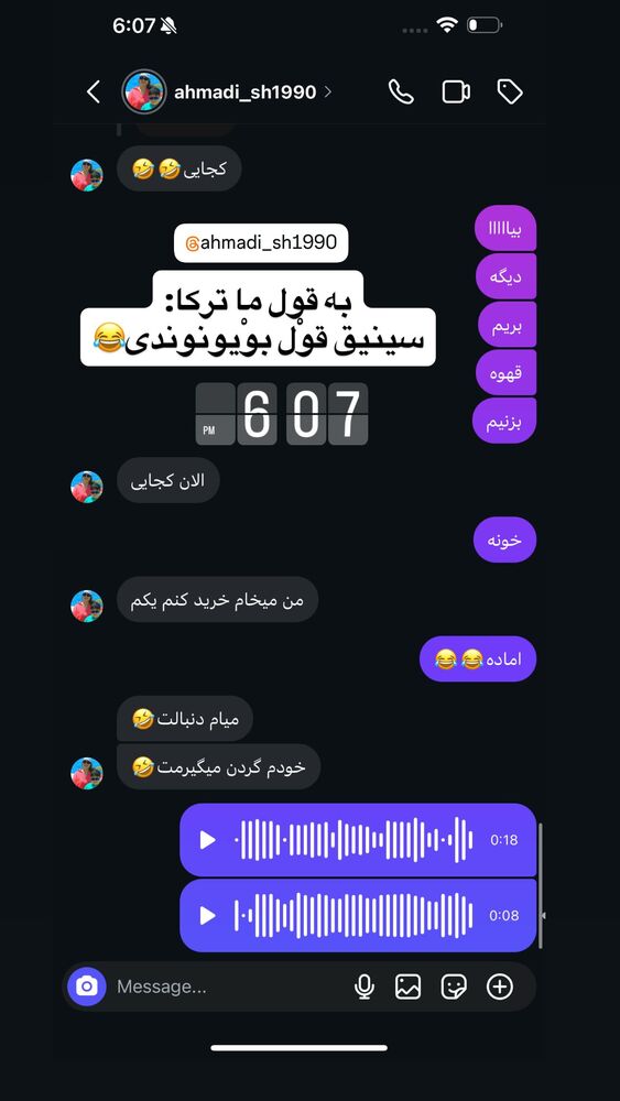  جدید ترین استوری اینستاگرام فاطمه محمدی قره چناق