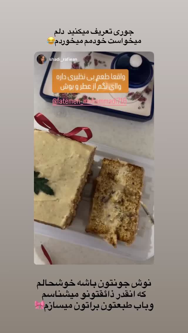  جدید ترین استوری اینستاگرام فاطمه محمدی قره چناق