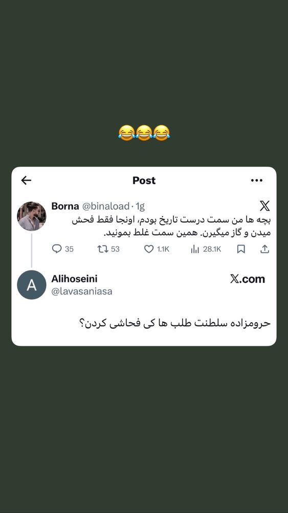  جدید ترین استوری اینستاگرام فاطمه ثابت