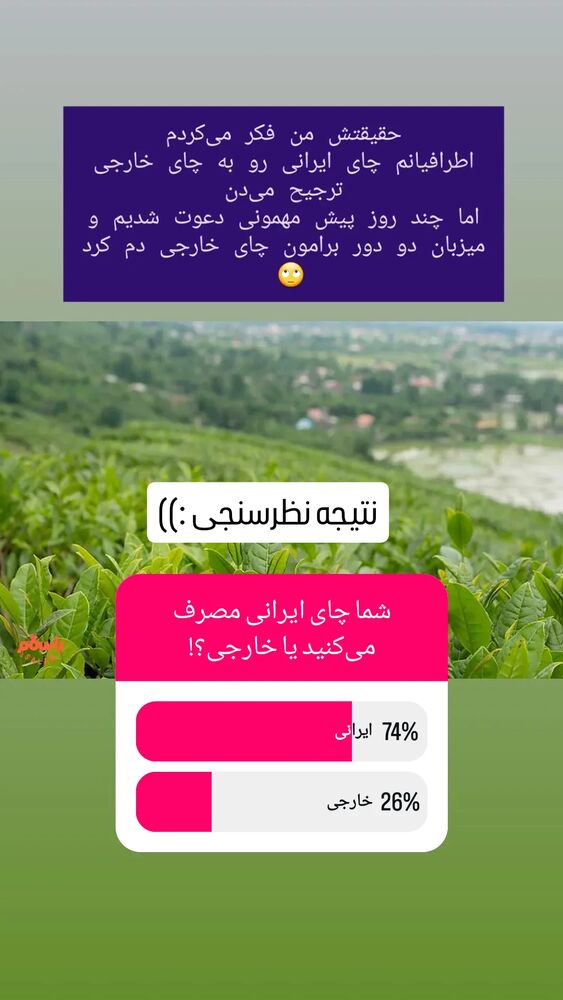  جدید ترین استوری اینستاگرام فاطمه دولتی