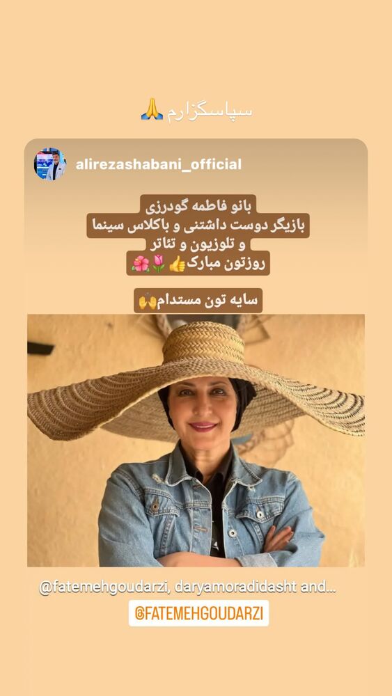  جدید ترین استوری اینستاگرام فاطمه گودرزی
