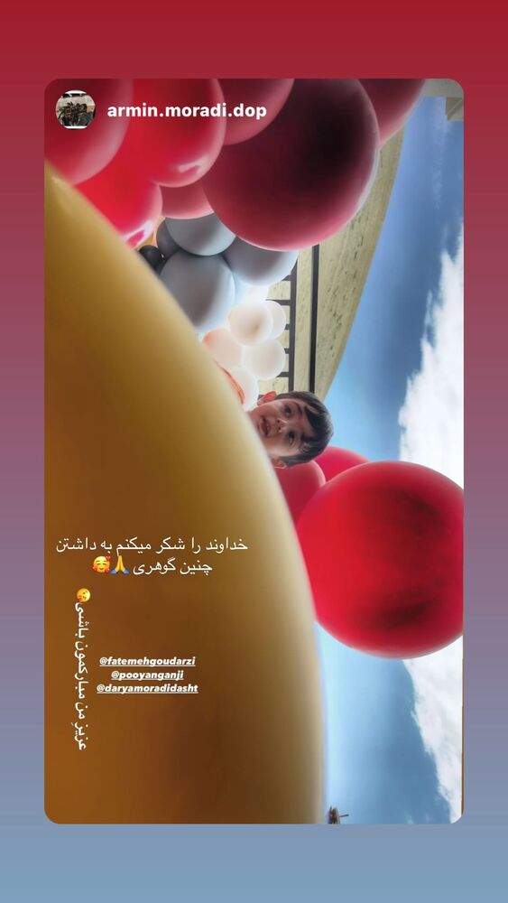  جدید ترین استوری اینستاگرام فاطمه گودرزی