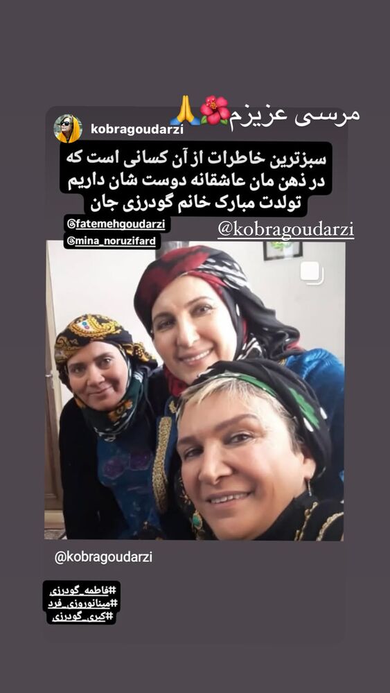  جدید ترین استوری اینستاگرام فاطمه گودرزی