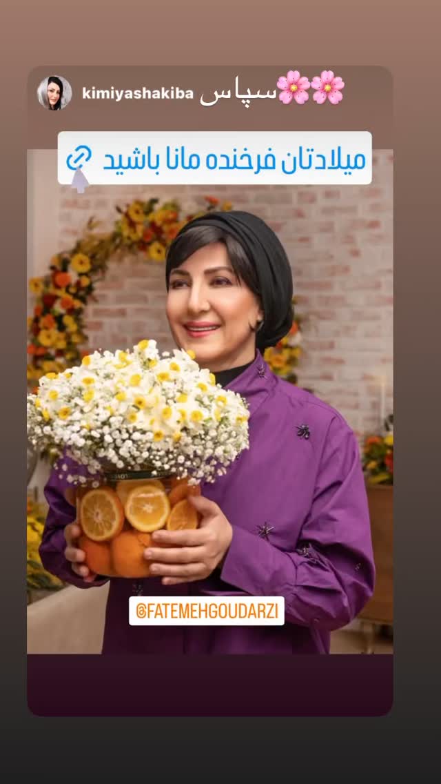  جدید ترین استوری اینستاگرام فاطمه گودرزی