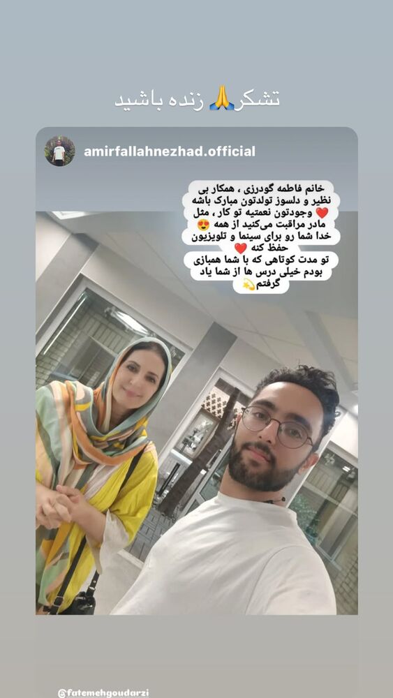  جدید ترین استوری اینستاگرام فاطمه گودرزی