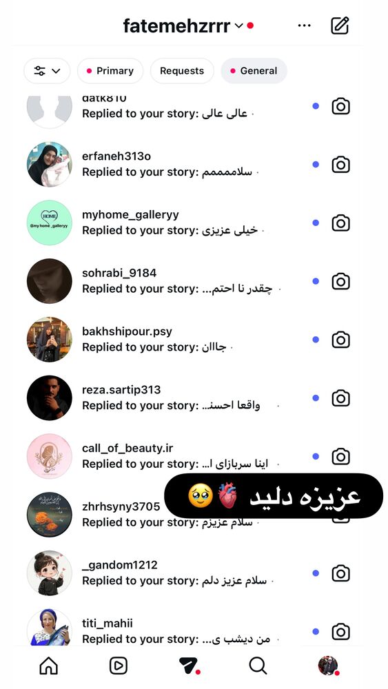  جدید ترین استوری اینستاگرام فاطمه زارعی
