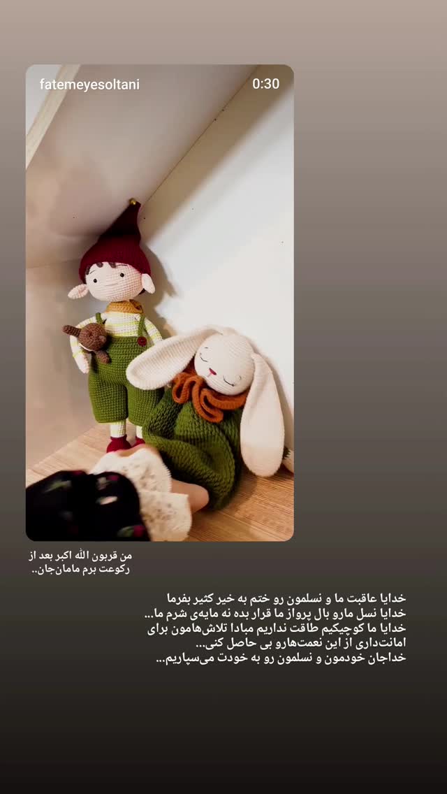  جدید ترین استوری اینستاگرام فاطمه سلطانی