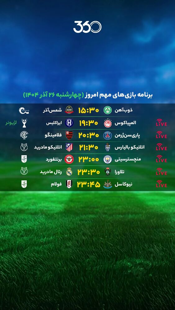  جدید ترین استوری اینستاگرام فوتبال ۳۶۰