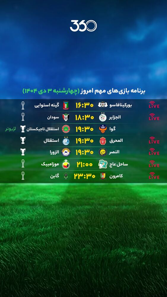  جدید ترین استوری اینستاگرام فوتبال ۳۶۰
