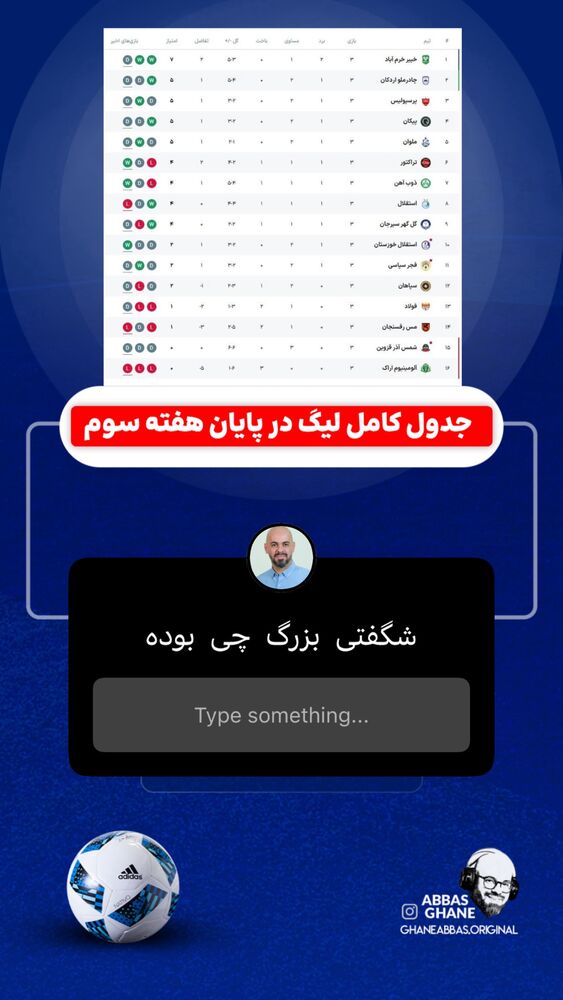  جدید ترین استوری اینستاگرام عباس قانع