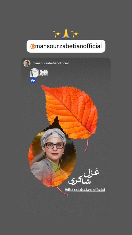  جدید ترین استوری اینستاگرام غزل شاکری