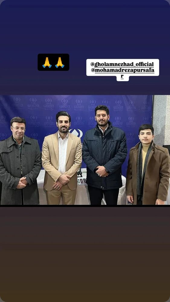  جدید ترین استوری اینستاگرام مهدی غلام نژاد