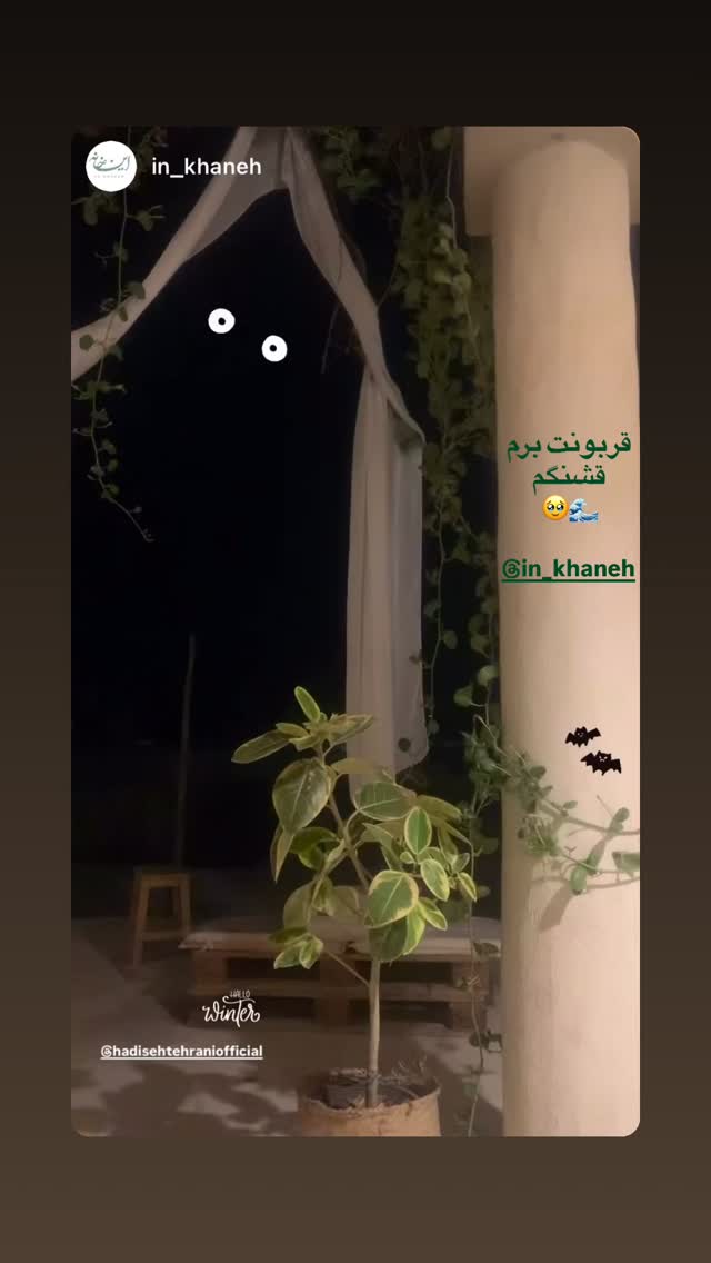  جدید ترین استوری اینستاگرام حدیثه تهرانی
