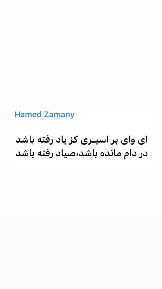  جدید ترین استوری اینستاگرام حامد زمانی