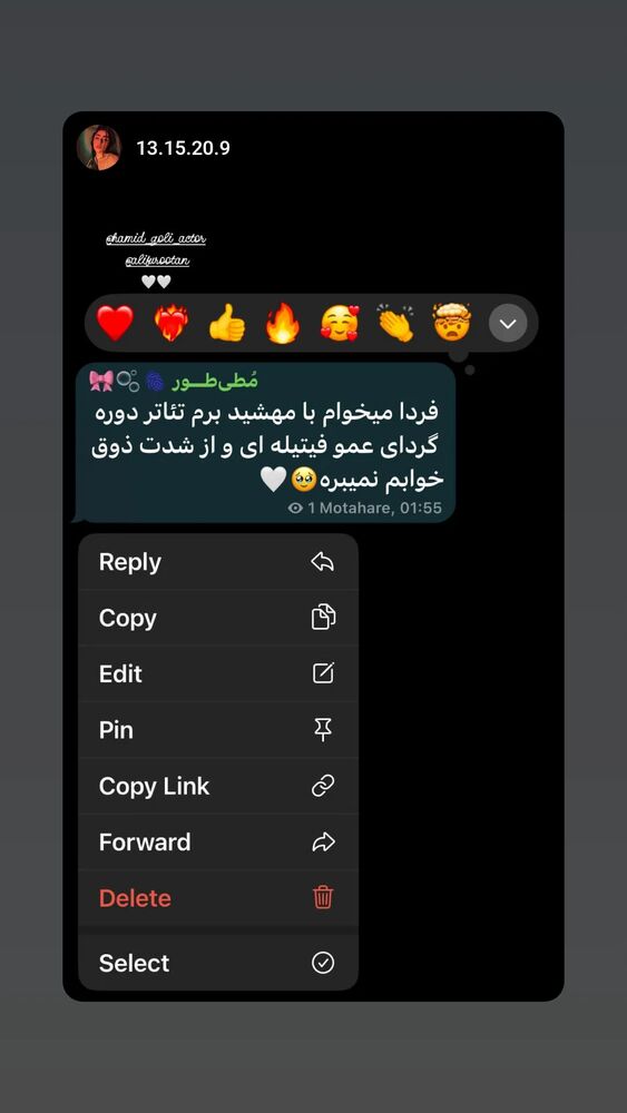  جدید ترین استوری اینستاگرام حمید گلی