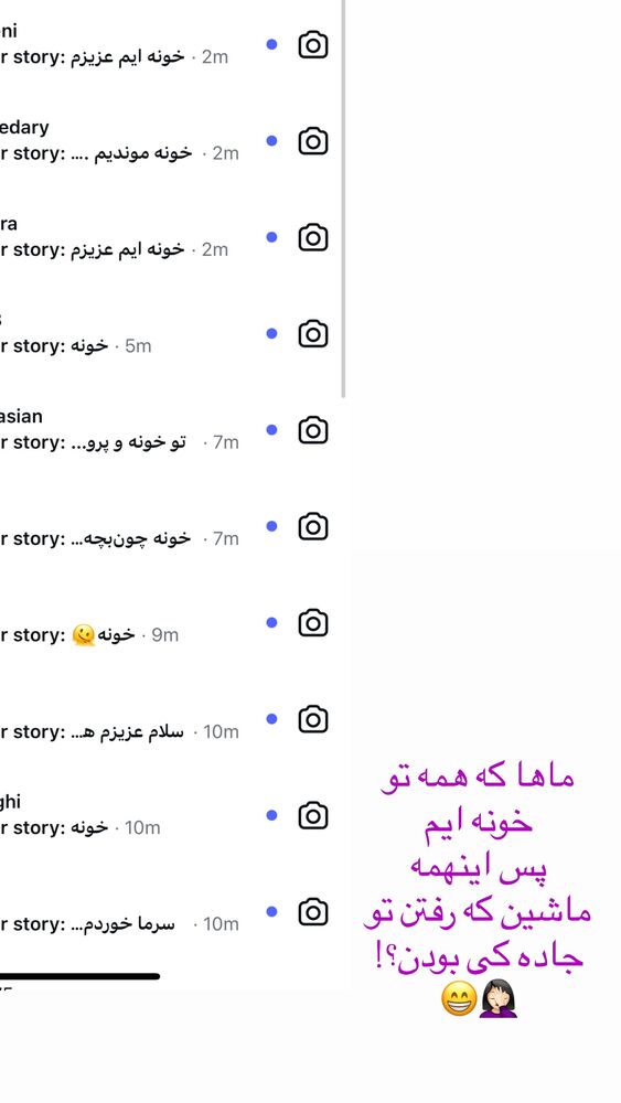  جدید ترین استوری اینستاگرام حمیده دانشور