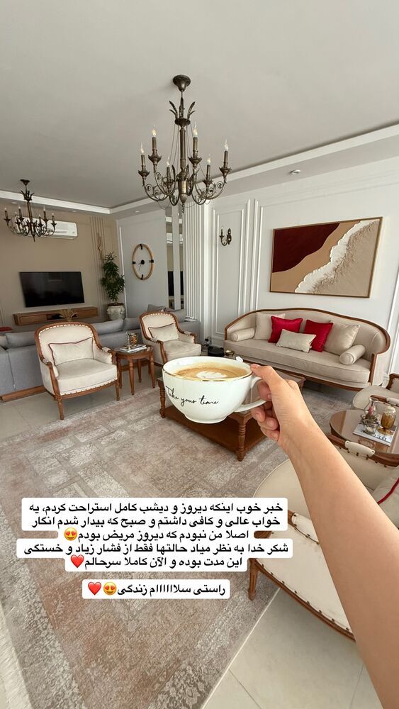  جدید ترین استوری اینستاگرام حمیده دانشور