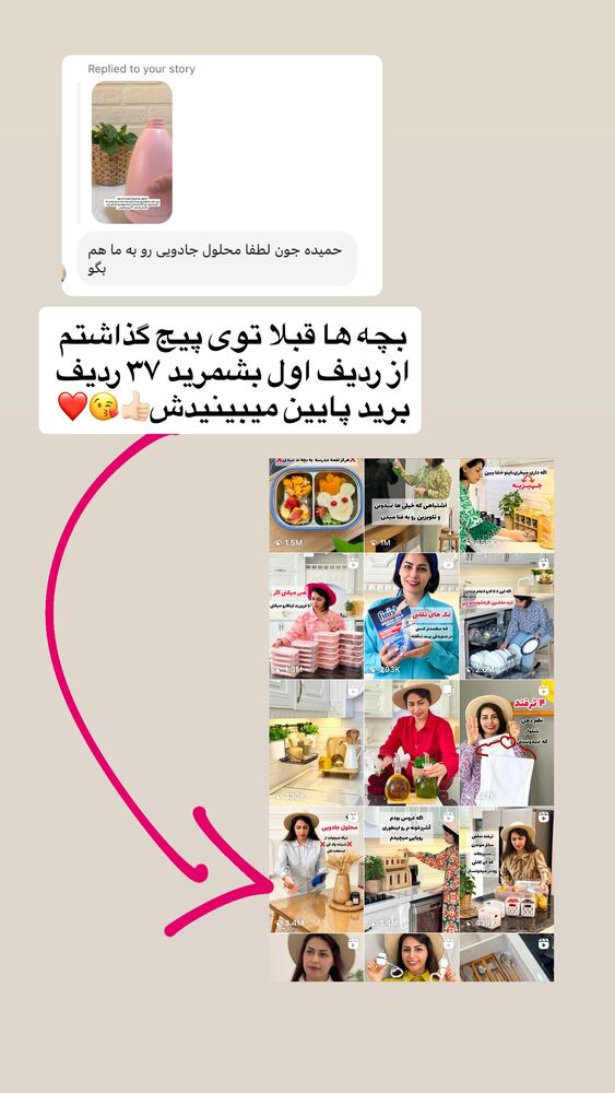  جدید ترین استوری اینستاگرام حمیده دانشور