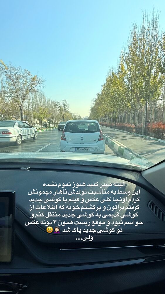  جدید ترین استوری اینستاگرام حمیده دانشور