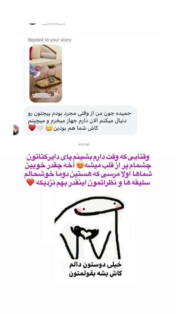  جدید ترین استوری اینستاگرام حمیده دانشور