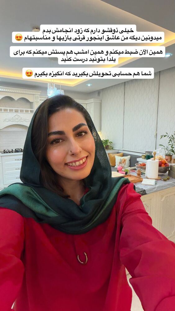  جدید ترین استوری اینستاگرام حمیده دانشور