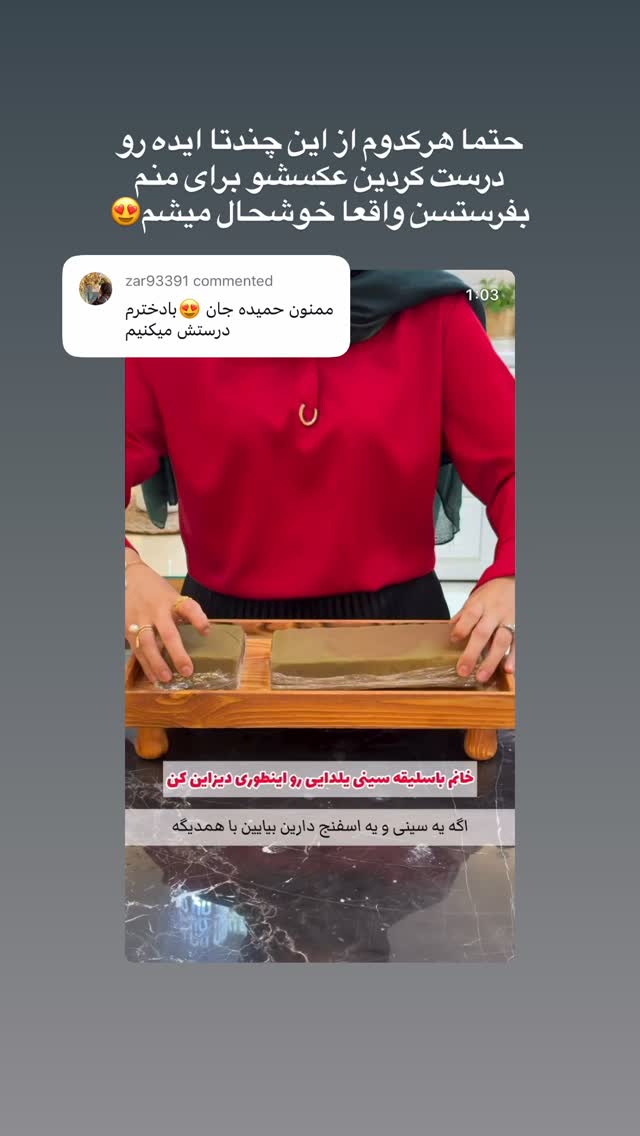  جدید ترین استوری اینستاگرام حمیده دانشور