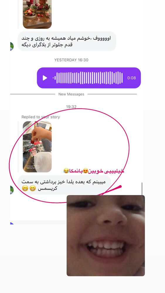  جدید ترین استوری اینستاگرام حمیده دانشور