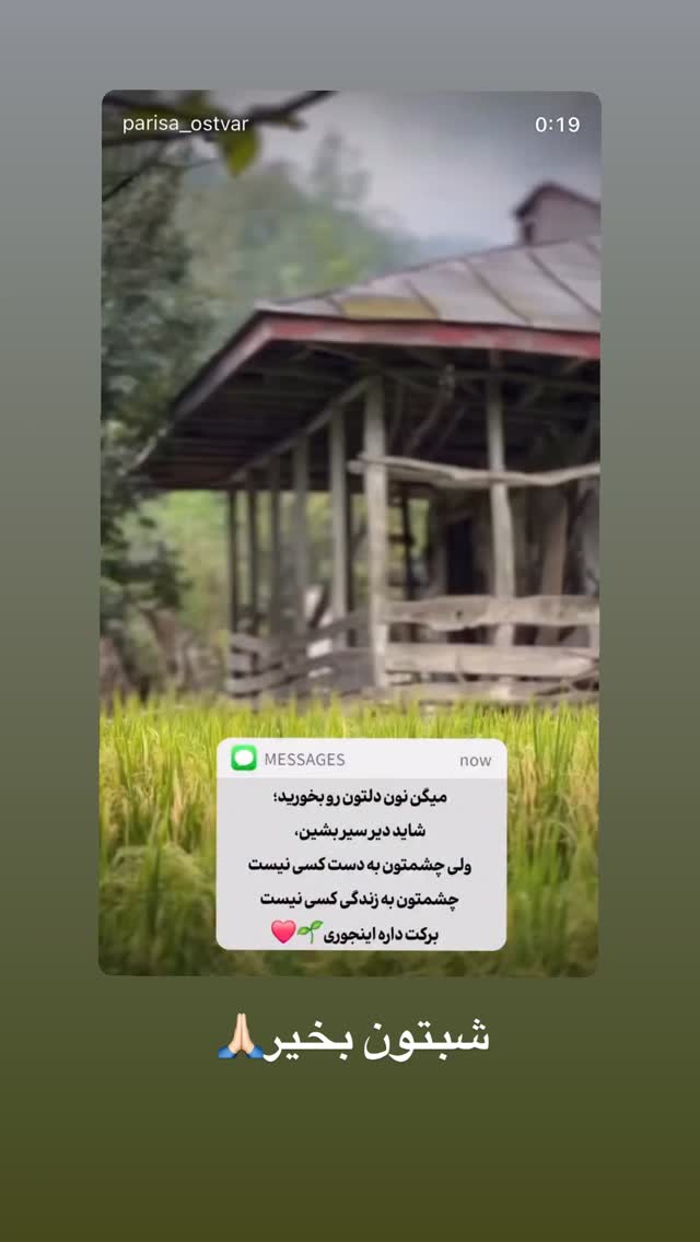  جدید ترین استوری اینستاگرام حمید هیراد