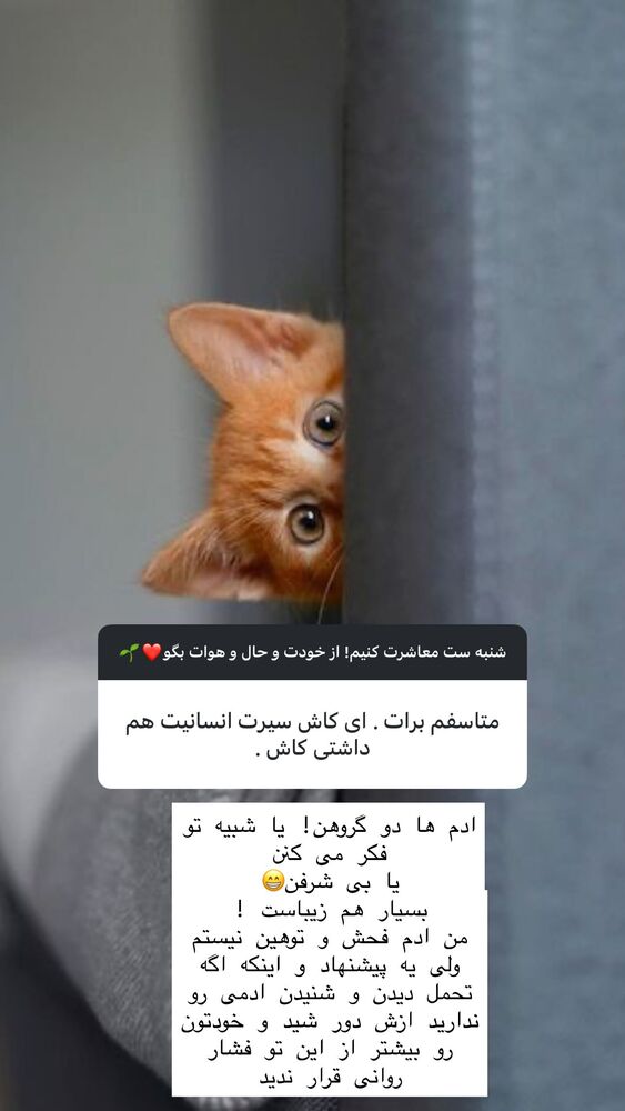  جدید ترین استوری اینستاگرام هانا ظاهری