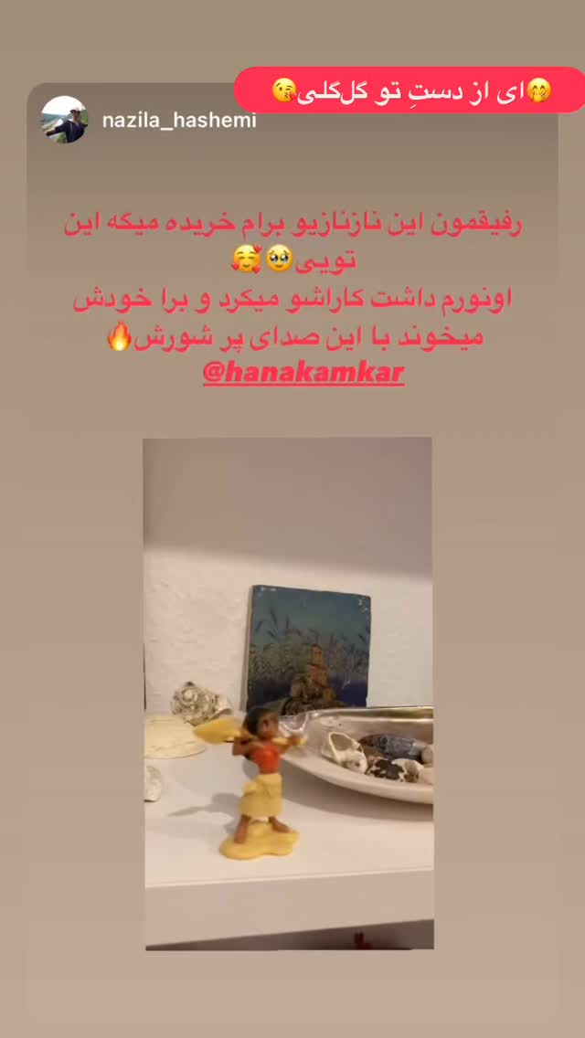  جدید ترین استوری اینستاگرام هانا کامکار