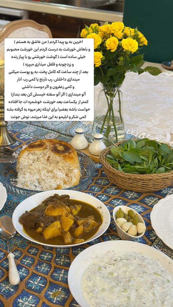  جدید ترین استوری اینستاگرام حریر عادلی