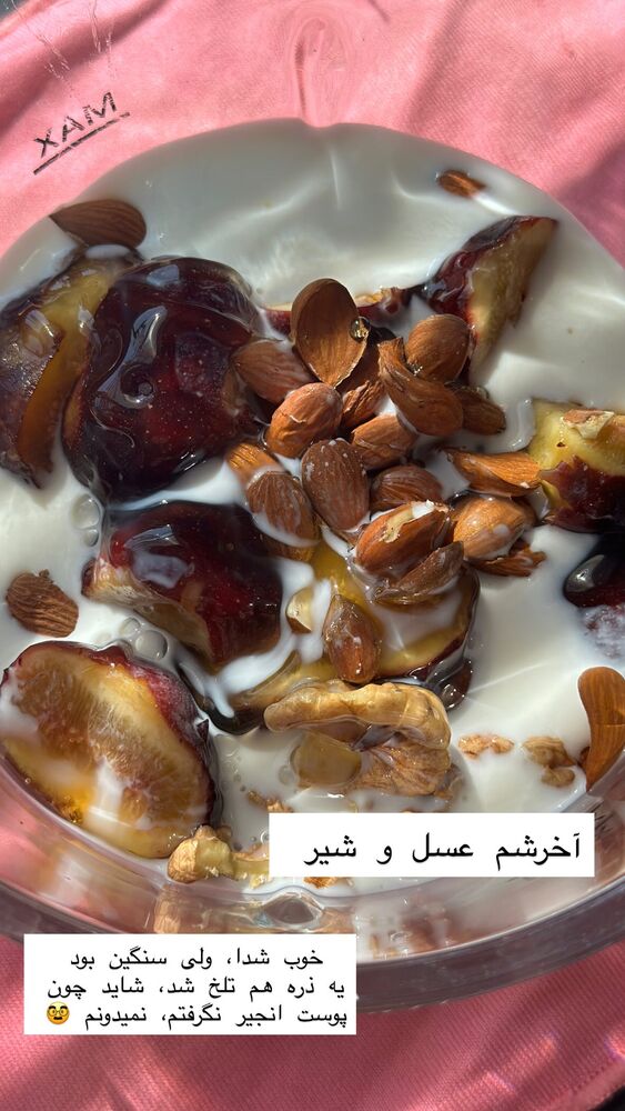  جدید ترین استوری اینستاگرام حریر عادلی