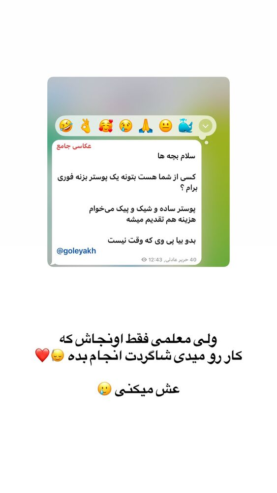  جدید ترین استوری اینستاگرام حریر عادلی