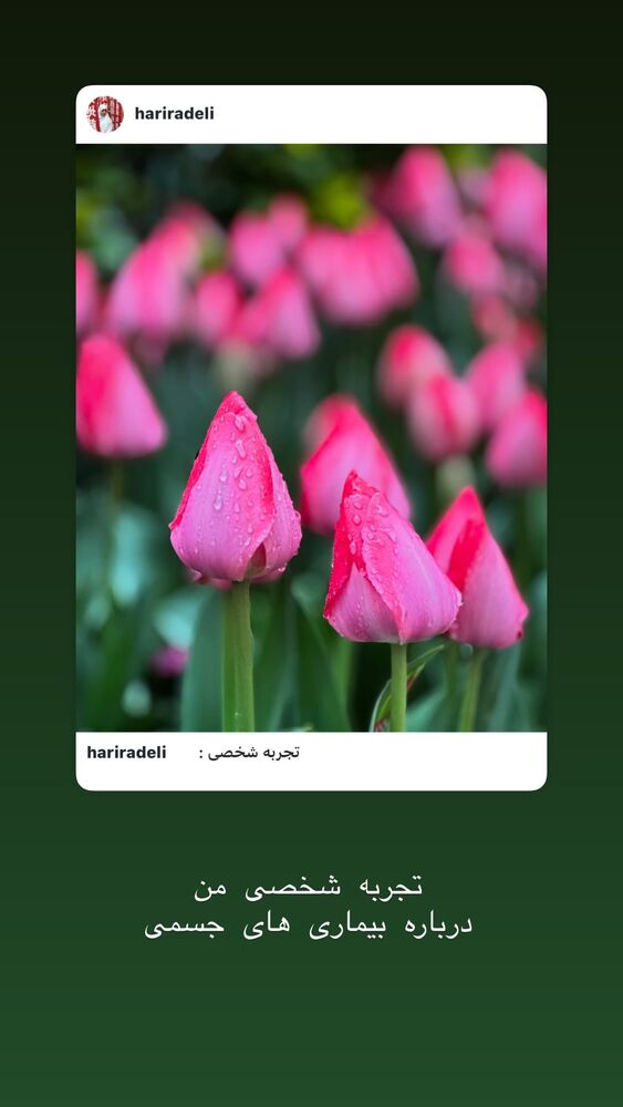  جدید ترین استوری اینستاگرام حریر عادلی