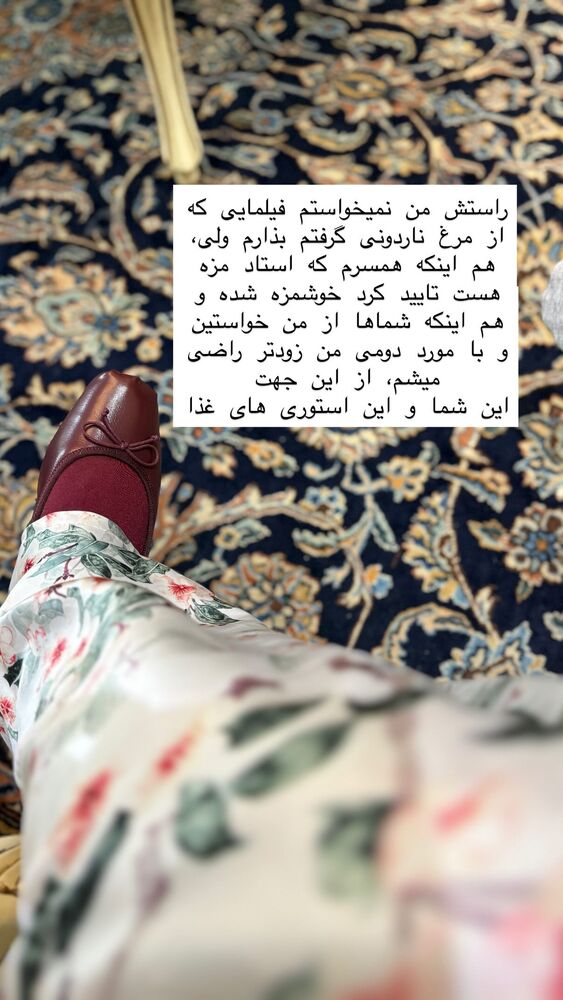  جدید ترین استوری اینستاگرام حریر عادلی