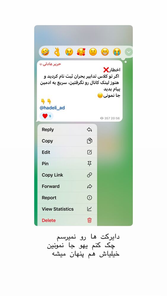  جدید ترین استوری اینستاگرام حریر عادلی