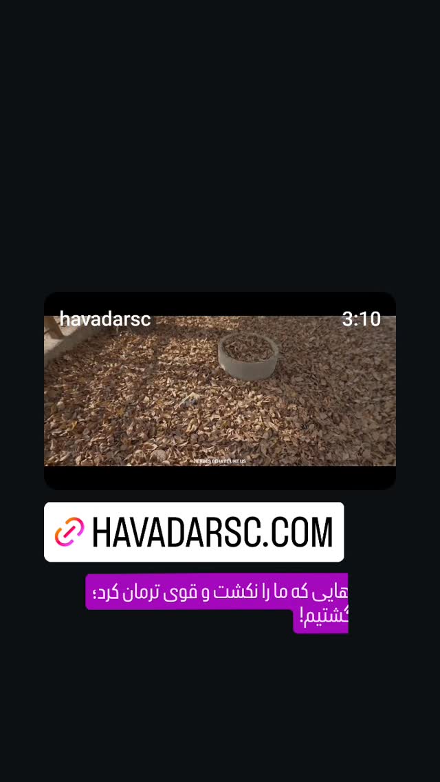 جدید ترین استوری اینستاگرام هوادار