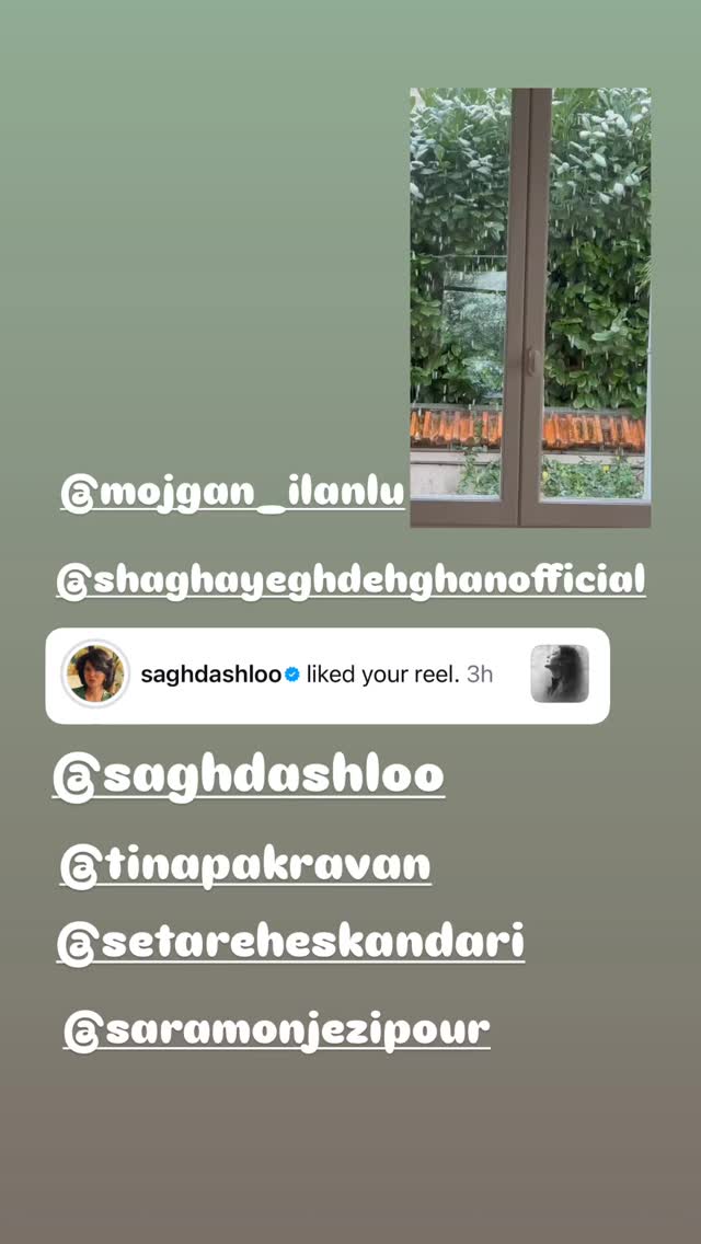  جدید ترین استوری اینستاگرام هنگامه قاضیانی