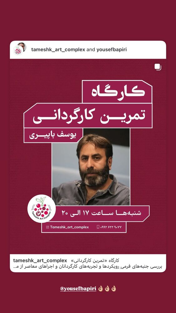  جدید ترین استوری اینستاگرام هوتن شکیبا