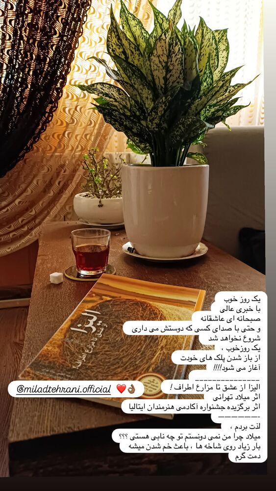  جدید ترین استوری اینستاگرام حسین پورکریمی