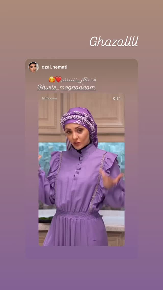  جدید ترین استوری اینستاگرام حوريه مقدم