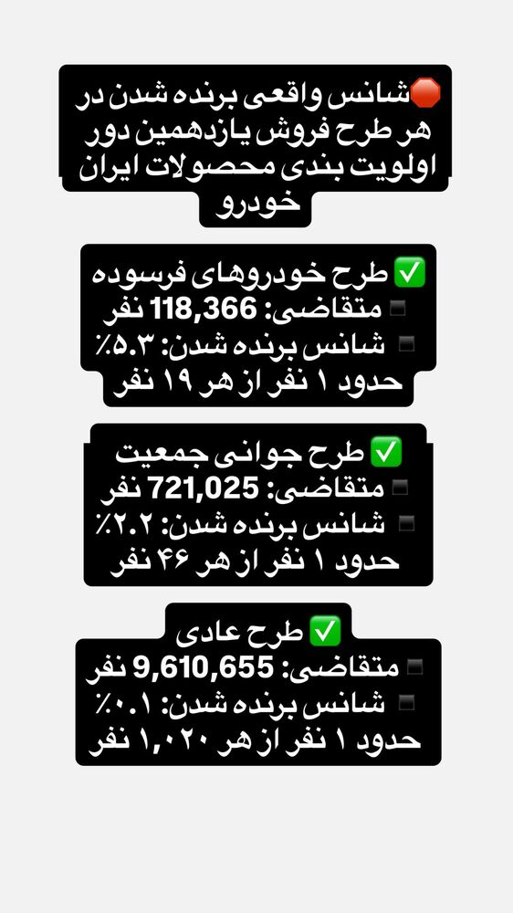  جدید ترین استوری اینستاگرام قیمت روز خودرو ها