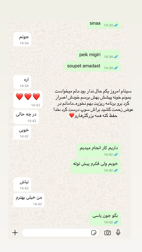  جدید ترین استوری اینستاگرام یاسمین کریمی