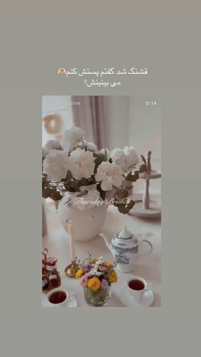 جدید ترین استوری اینستاگرام یاسمین کریمی