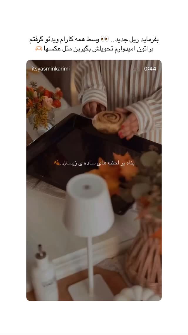  جدید ترین استوری اینستاگرام یاسمین کریمی