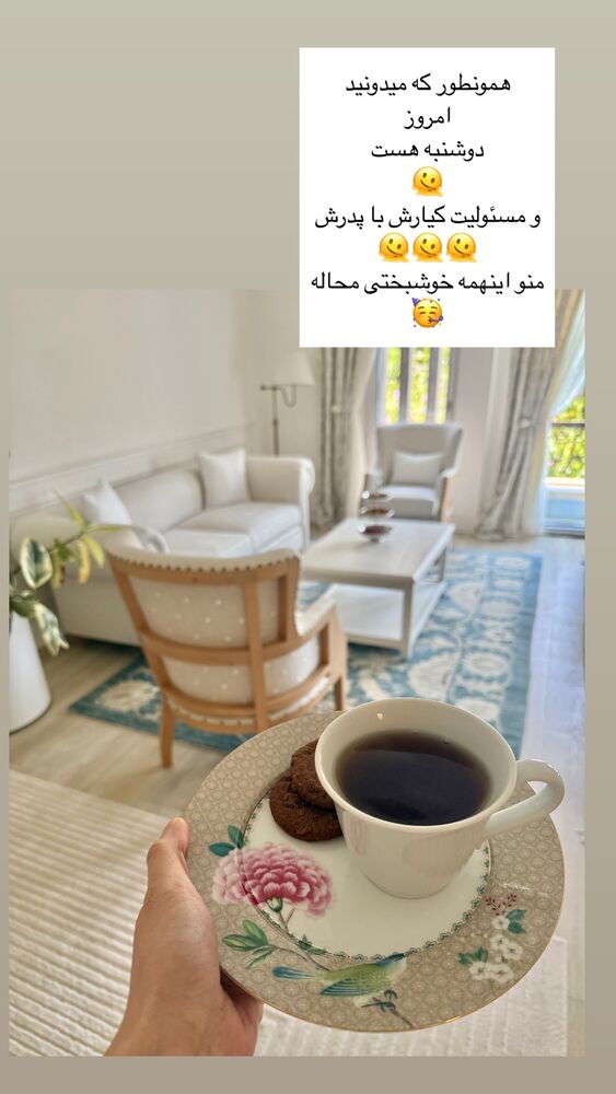  جدید ترین استوری اینستاگرام كامليا رودنشين