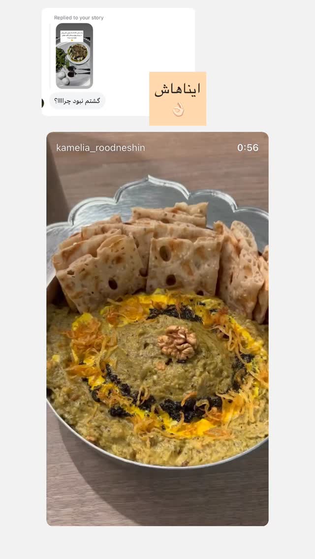  جدید ترین استوری اینستاگرام كامليا رودنشين