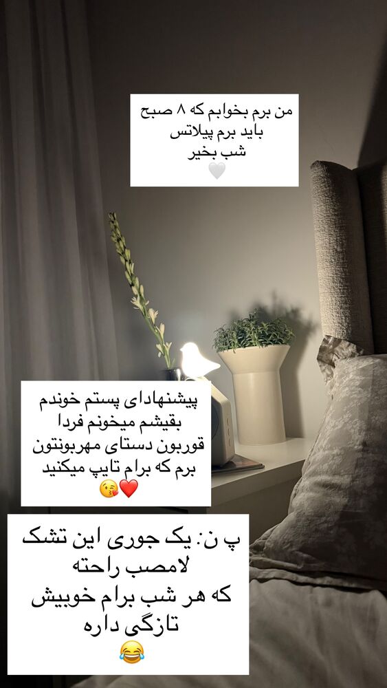  جدید ترین استوری اینستاگرام كامليا رودنشين